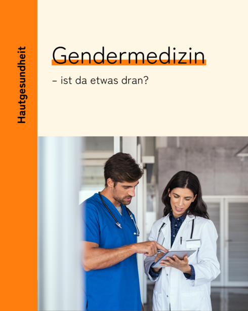 HAUTWENDE: Social-Teaser Social-Teaser mit der Aufschrift „Gendermedizin – ist da etwas dran?“.