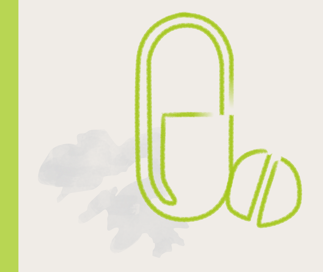 Nesselsucht bei Kindern und Jugendlichen: Illustration Tabletten Illustration von zwei verschiedenen Tabletten.