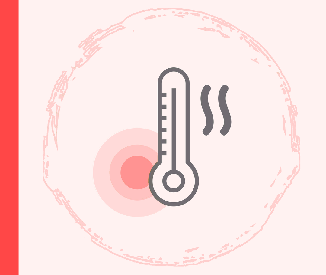 Sauna: Temperatur Grafik eines Thermometers.