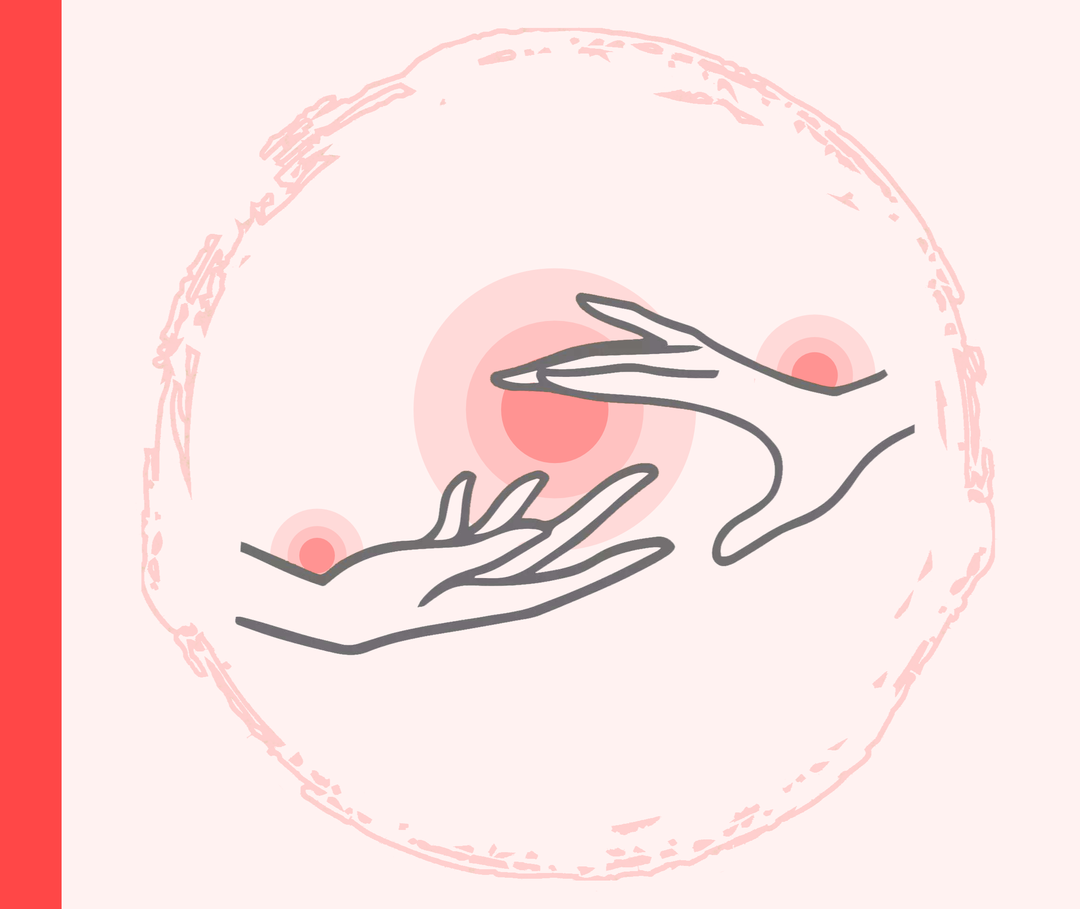 Grafik mit zwei Händen, die ineinandergreifen.