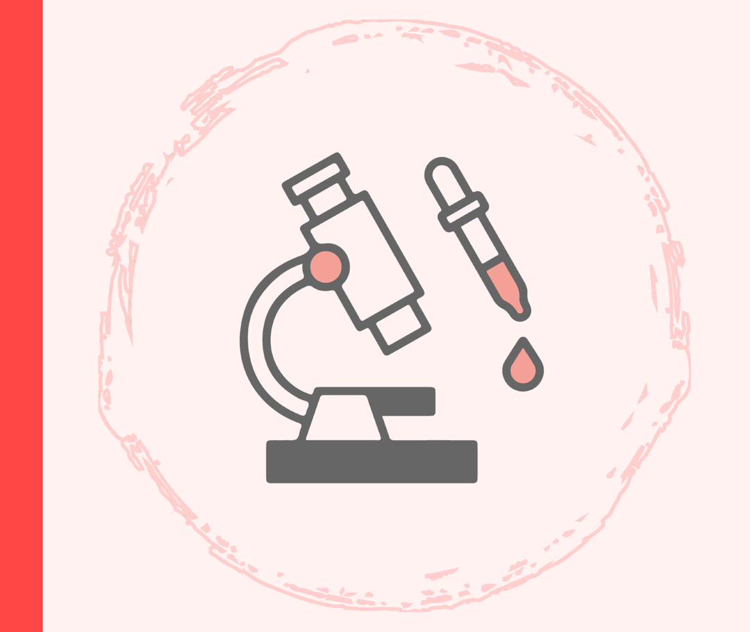 Ein Icon zeigt ein Mikroskop und eine Pipette.