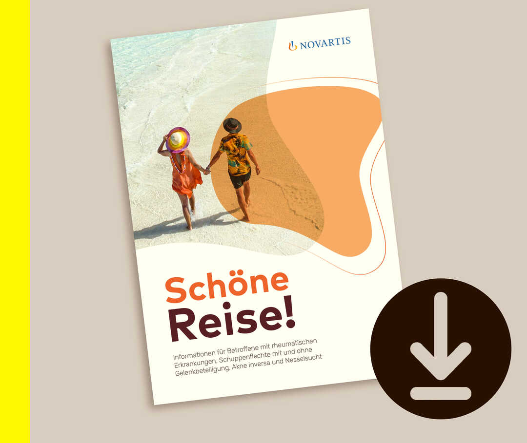 Titel der Broschüre „Schöne Reise!“.