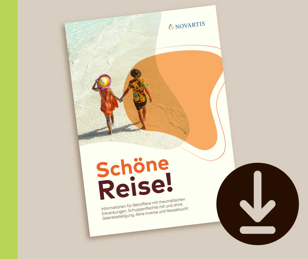 Titel der Broschüre „Schöne Reise!“.